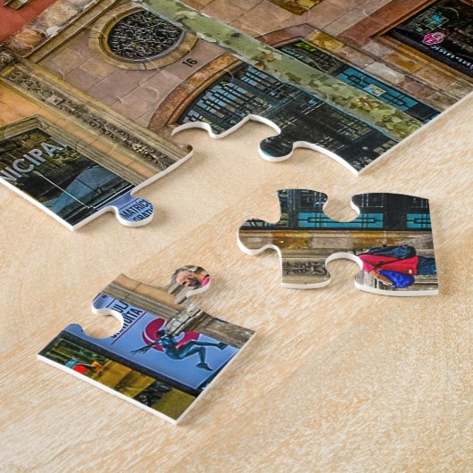 Barcelona Street Scene. Legpuzzel (Zijkant)