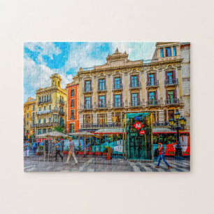 Barcelona Street Scene. Legpuzzel