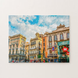 Barcelona Street Scene. Legpuzzel