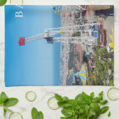 Barcelona Tibidabo uitzicht theedoek (Gevouwen)