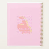 Barcelona Travel Art, Spanje Kunst, Roze, Pastel Planner (Achterkant)