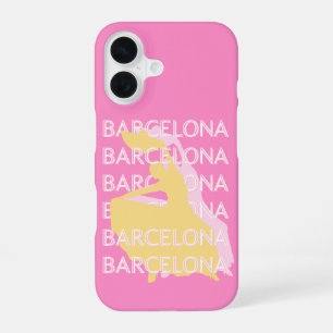 Barcelona Travel Art, Spanje, Reiskunst, Roze iPhone 16 Hoesje