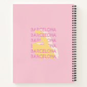 Barcelona Travel Art, Spanje, Reiskunst, Roze Notitieboek (Achterkant)