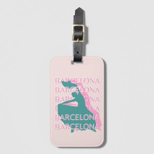Barcelona Travel Art, Spanje, Travel Art Bagagelabel (Voorkant (verticaal))