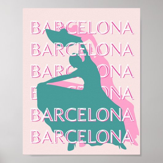 Barcelona Travel Art, Spanje, Travel Art Poster (Voorkant)