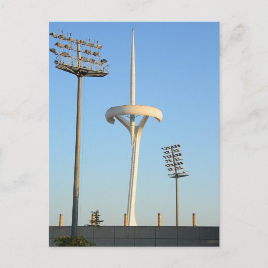 Barcelona-tv-toren Briefkaart (Voorkant)