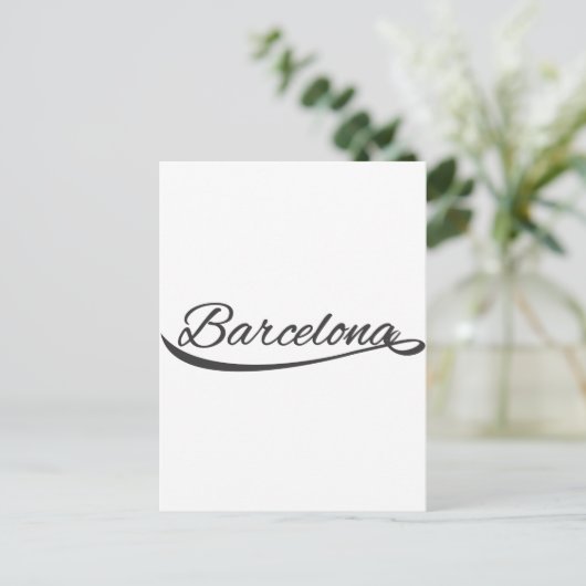 barcelona typografie briefkaart (Staand voorkant)