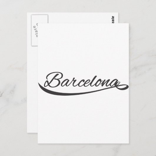 barcelona typografie briefkaart (Voorkant / Achterkant)