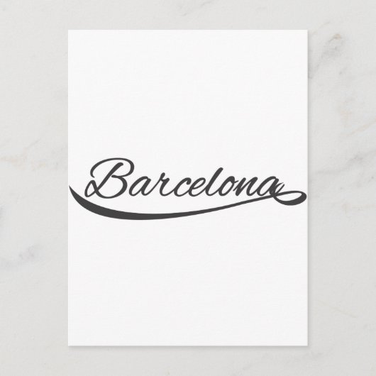 barcelona typografie briefkaart (Voorkant)