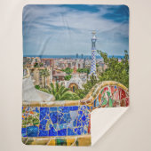 Barcelona Unique Shabby Chic Modern Sherpa Deken (Voorkant)