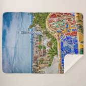 Barcelona Unique Shabby Chic Modern Sherpa Deken (Voorkant (horizontaal))