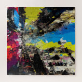 Barcelona Urban Gritty Grunge Busy Street Scene Legpuzzel (Horizontaal)