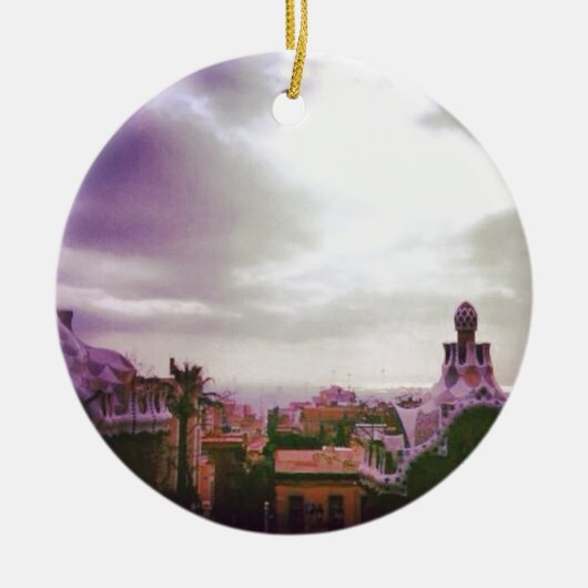 Barcelona van Gaudi Keramisch Ornament (Voorkant)