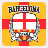 Barcelona Vierkante Sticker (Voorkant)