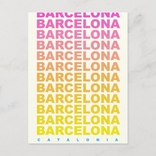 Barcelona vintage reisposter briefkaart (Voorkant)