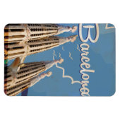 Barcelona vintage reisposter magneet (Horizontaal)