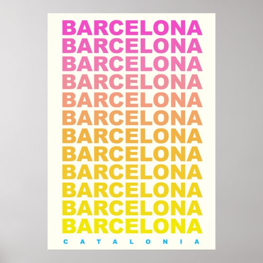 Barcelona vintage reisposter poster (Voorkant)