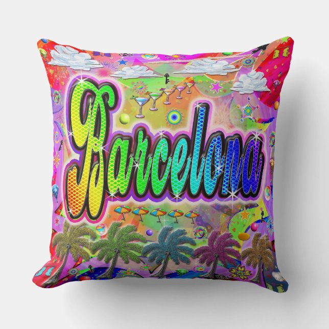 Barcelona Vista Express Kussen (Voorkant)