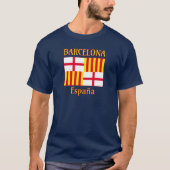 Barcelona vlag in rood wit en geel t-shirt (Voorkant)