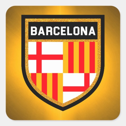 Barcelona-vlag Vierkante Sticker (Voorkant)