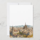 Barcelona Watercolor Elegant Wedding Kaart (Achterkant)
