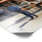 Barcelona waterverf kunst foto afdruk (Hoek)