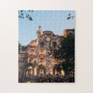 Barcelonas beroemd casa Batlló in Passeig de Grà Legpuzzel
