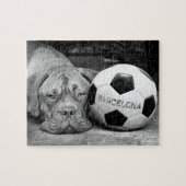 Barcelona's soccer fanatic dog. Barcelona, Spain Legpuzzel (Horizontaal)