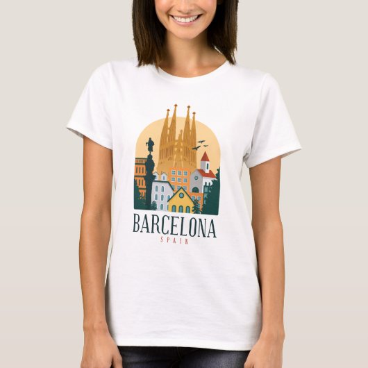 BarcelonaSkyline T-shirt (Voorkant)