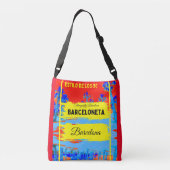 Barceloneta, Barcelona 90's stijl- ontwerp 6 Crossbody Tas (Achterkant)