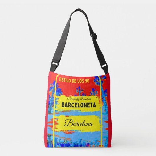 Barceloneta, Barcelona 90's stijl- ontwerp 6 Crossbody Tas (Voorkant)