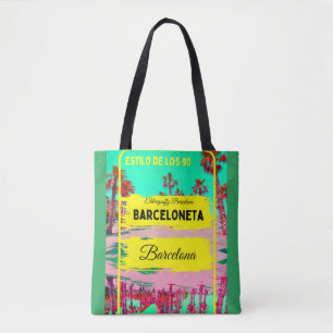 Barceloneta, Barcelona stijl tas-ontwerp 4 Tote Bag