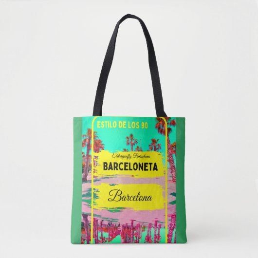 Barceloneta, Barcelona stijl tas-ontwerp 4 Tote Bag (Voorkant)