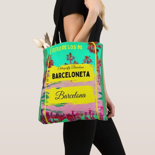 Barceloneta, Barcelona stijl tas-ontwerp 4 Tote Bag (Dichtbij)