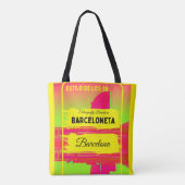 Barceloneta, Barcelona stijl tas-ontwerp 5 Tote Bag (Achterkant)