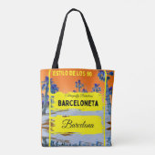 Barceloneta, Barcelona stijl tas-Sinaasappel Tote Bag (Achterkant)