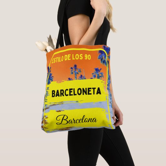 Barceloneta, Barcelona stijl tas-Sinaasappel Tote Bag (Dichtbij)