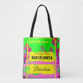 Barceloneta, Barcelona stijl tas-verde Tote Bag (Voorkant)