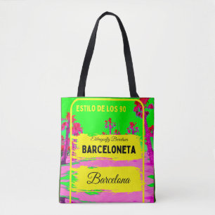 Barceloneta, Barcelona stijl tas-verde Tote Bag