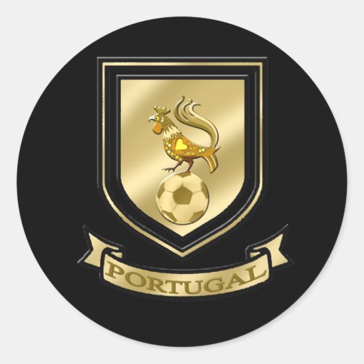 Barcelos Brasão de Portugal Ronde Sticker (Voorkant)