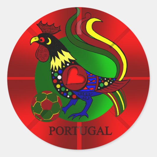 Barcelos Futebol - Portugal Ronde Sticker (Voorkant)