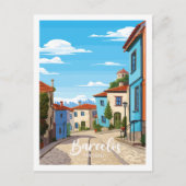 Barcelos Portugal vintage reisillustratie Briefkaart (Voorkant)