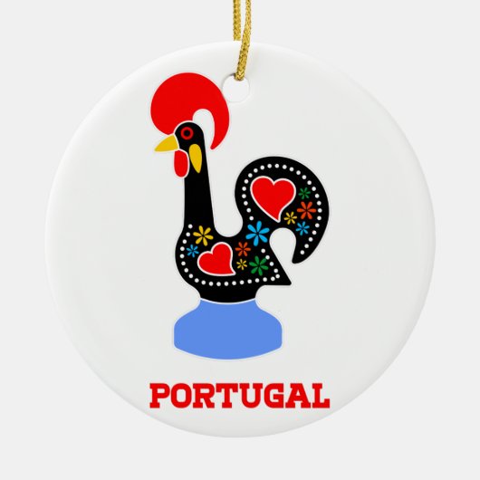 Barcelos Rooster Keramisch Ornament (Voorkant)