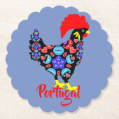 Barcelos Rooster Nationaal Emblem Kartonnen Onderzetters (Voorkant)