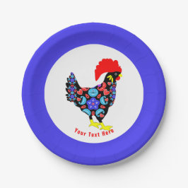 Barcelos Rooster Nationaal Emblem Papieren Bordje