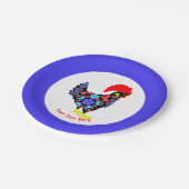 Barcelos Rooster Nationaal Emblem Papieren Bordje (Gekanteld)