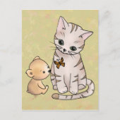 Bärchen en Katze Briefkaart (Voorkant)