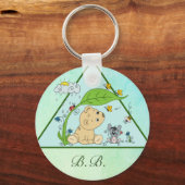 Bärchen im Regen personalisiert Sleutelhanger (Voorkant)