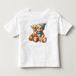 Bärchen und sein kleines Rehkitz Kinder Shirts
