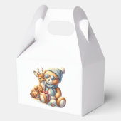 Bärchen und sein Rehkitz im Schnee Bedankdoosjes (Achterkant)